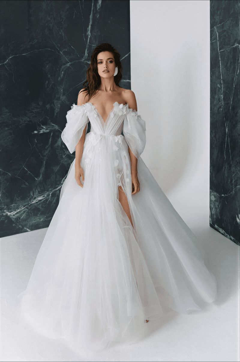 Robe de Mariage Princesse Manches 3/4