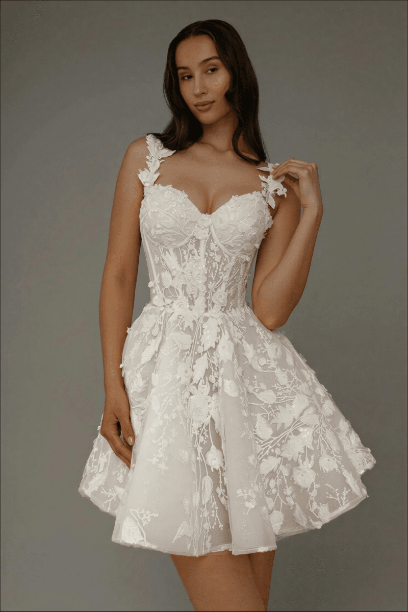 Robe de Mariée Champêtre Courte