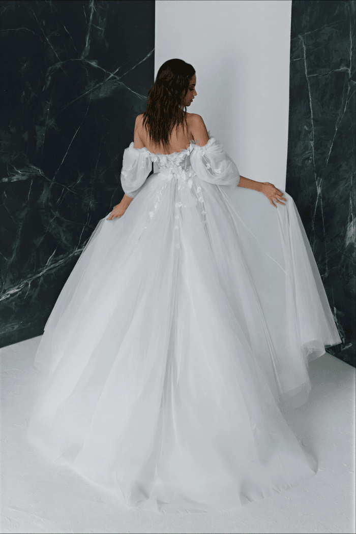 Robe de Mariée Manches 3/4 Princesse