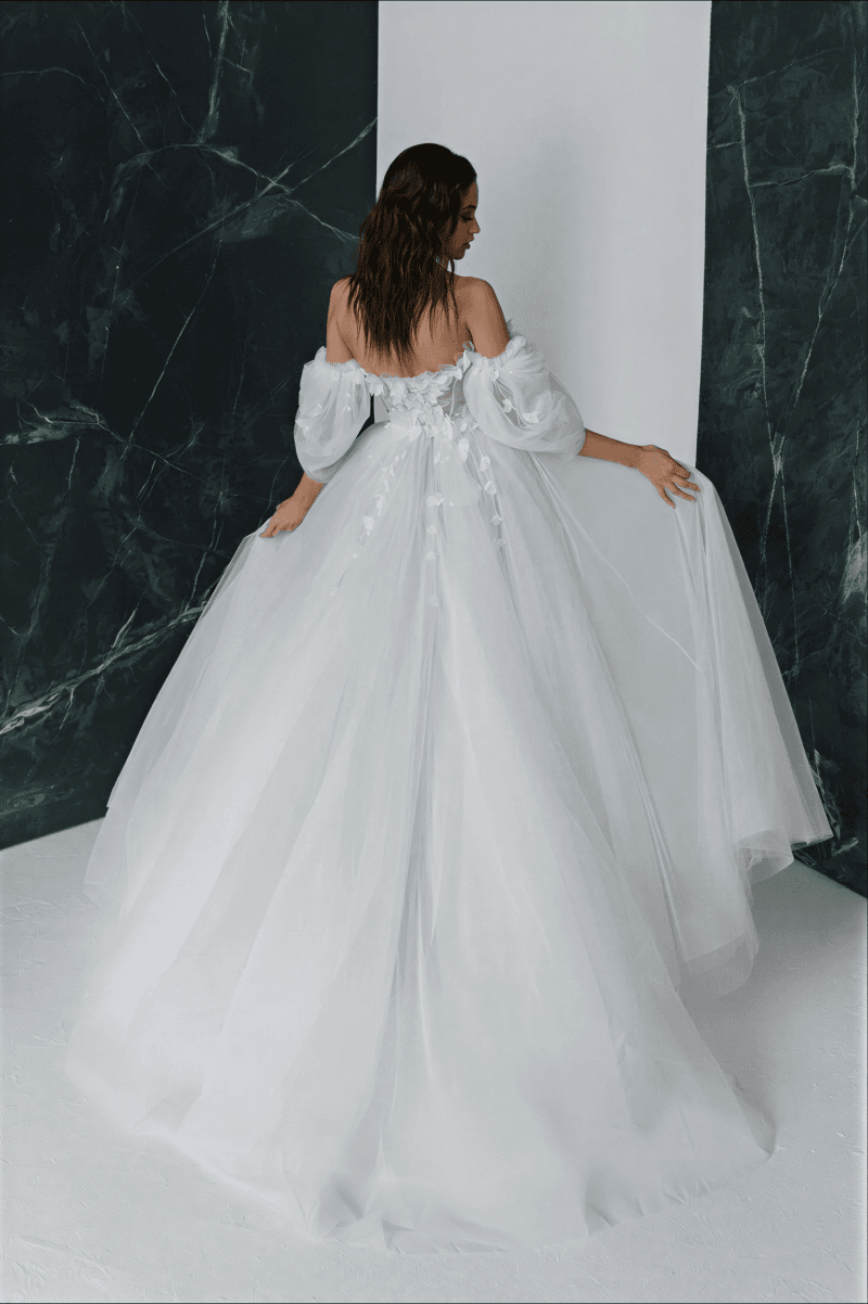 Robe de Mariée Manches 3/4 Princesse