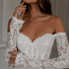 Robe de Mariage Courte Manches Longues