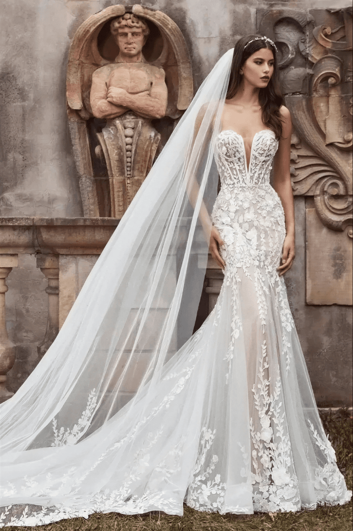 Robe de Mariage Sirène Jupe Amovible