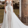 Robe de Mariage Sirène Traîne Amovible
