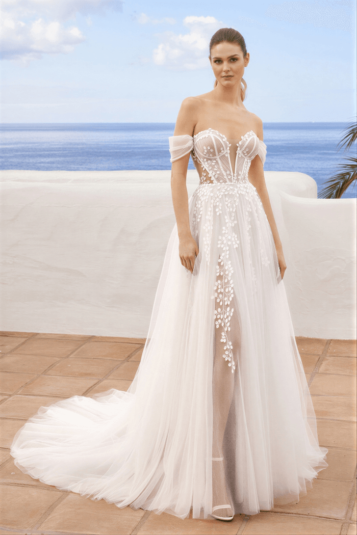 Robe de Mariée Bustier Bohème
