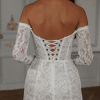 Robe de Mariée Courte avec Manches Longues