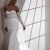 Robe de Mariée Dentelle Manches Longues