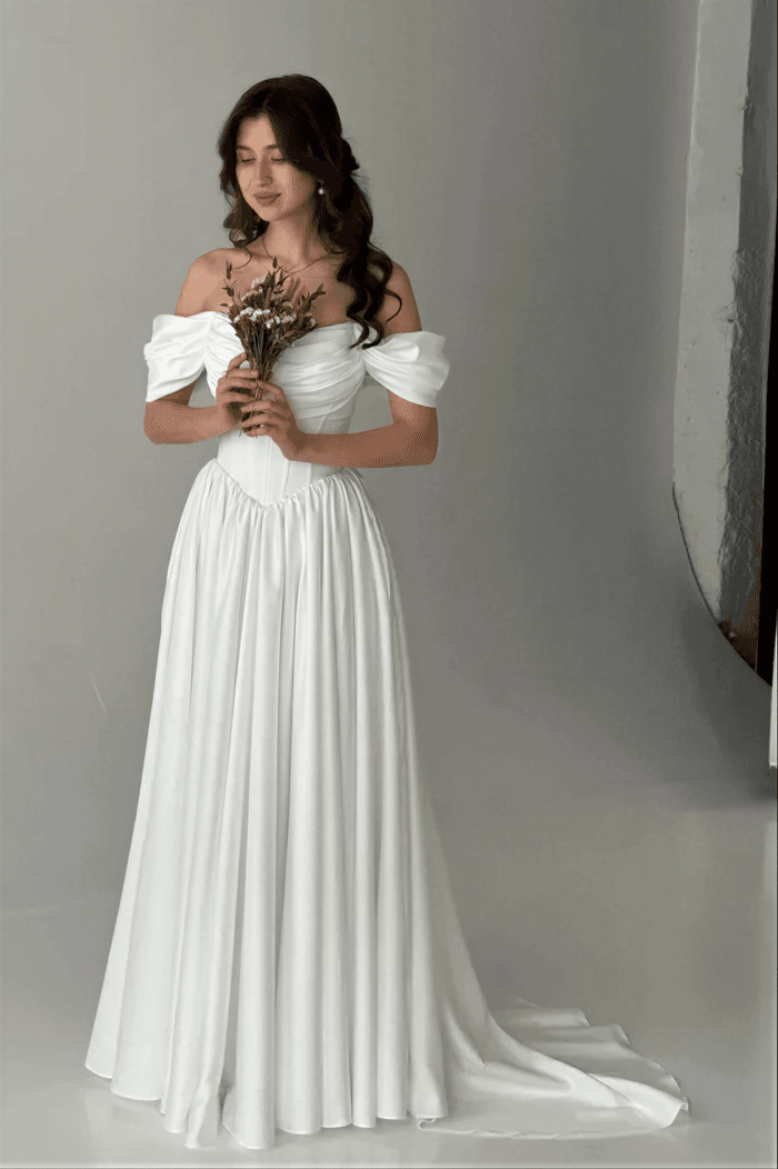 Robe de Mariée Simple Satin