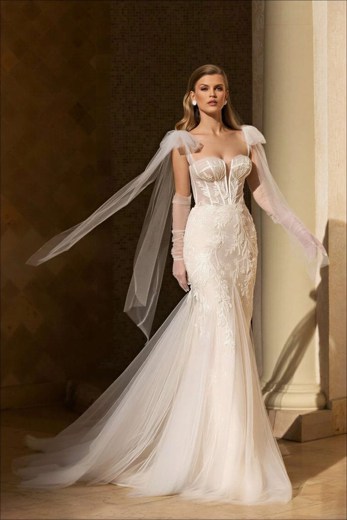 Robe de Mariée Sirène avec Jupe Amovible