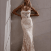 Robe de Mariée Sirène Dentelle Manches Longues