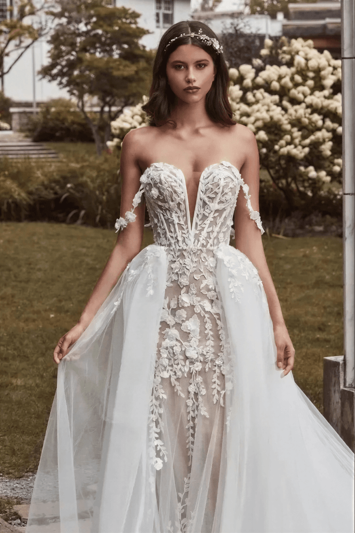 Robe de Mariée Sirène Jupe Amovible