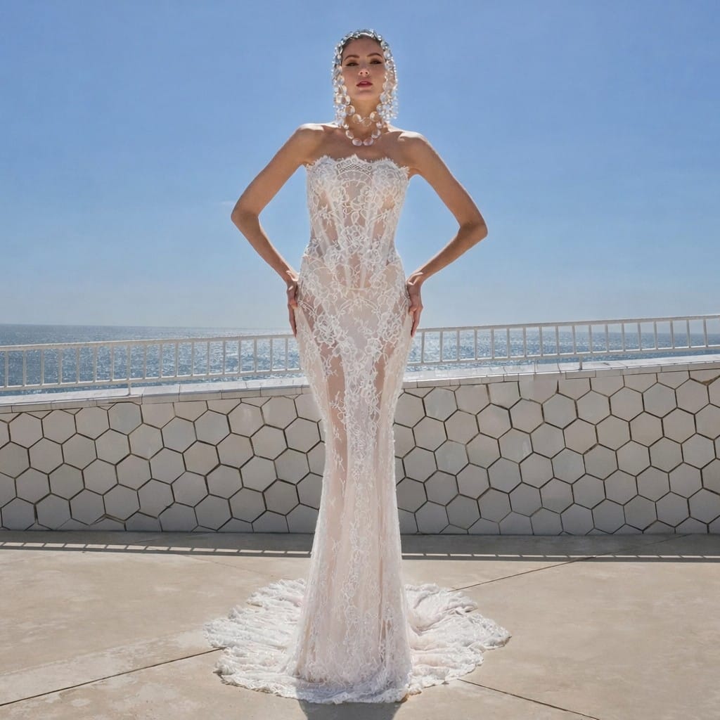 Robe de Mariage Sirène Bustier