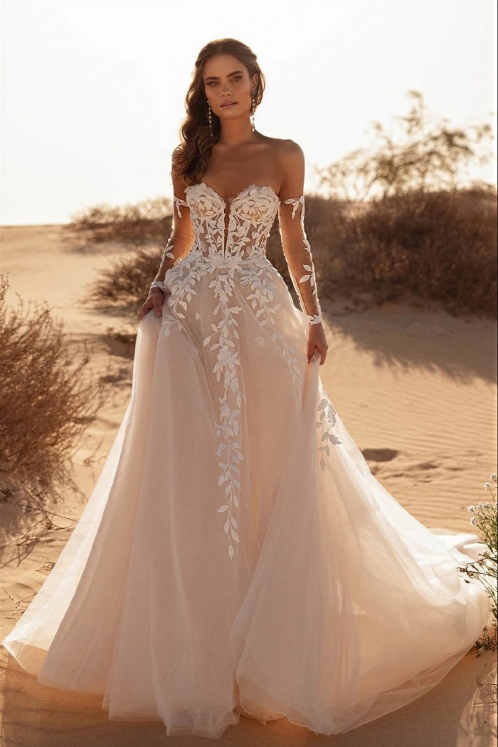 Robe de Mariée Bohème Dentelle Édena