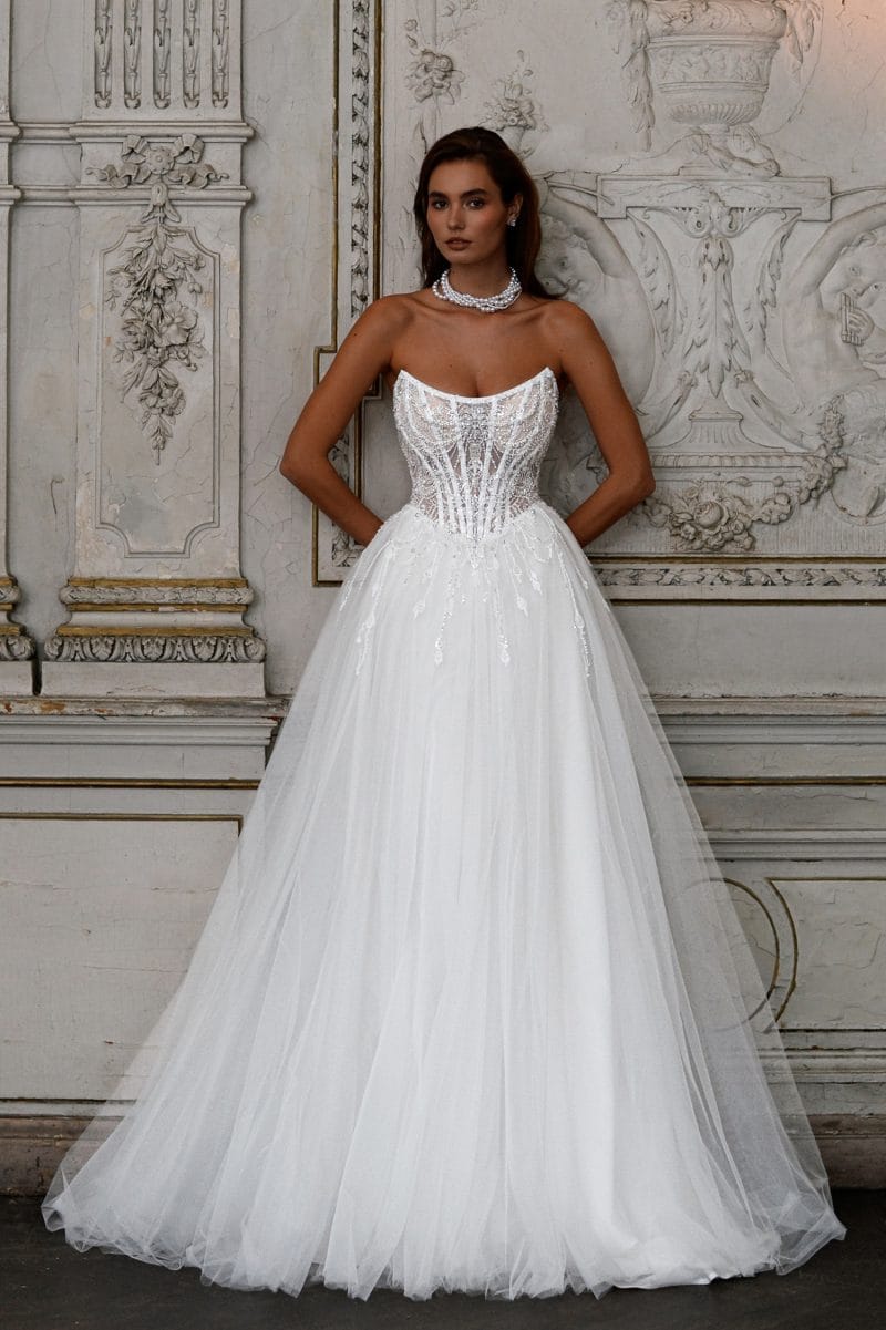 Robe de Mariée Princesse Bustier Strass